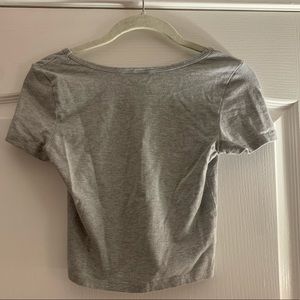bp Tops - BP light grey short sleeved crop top bp Tops - BP light grey short sleeved crop top